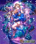  artist_request blonde_hair blue_dress blue_eyes boots box copyright_name detached_sleeves dress force_of_will long_hair pandora 