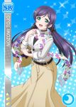  blush character_name dress happy long_hair love_live!_school_idol_festival love_live!_school_idol_project low_twintails purple_eyes scarf toujou_nozomi twintails violet_hair 