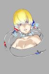  1girl blonde_hair blue_eyes breasts cleavage gym_leader highres kamitsure_(pokemon) nude pokemon pokemon_(game) pokemon_bw solo upper_body zephyranthes54 
