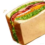  /\/\/\ artist_request bread close-up commentary_request food fried_egg lettuce no_humans original sandwich simple_background tomato white_background 