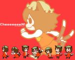  brown_hair catgirl chen hat red tail touhou 