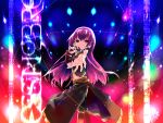 colorful hands highres kuroba megurine_luka microphone outstretched_arm outstretched_hand reaching vocaloid 