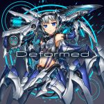  1girl blue_eyes gia original short_hair silver_hair solo weapon 