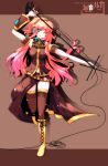  boots hair_over_one_eye highres ideolo knee_boots long_hair megurine_luka microphone microphone_stand pink_hair smile thigh-highs thighhighs tongue vocaloid 