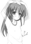  bad_id clannad erect_nipples ibuki_fuuko long_hair monochrome 