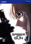  blue_eyes bust cover cover_page face fate/stay_night fate_(series) fumei gloves green_eyes gun imizu_(nitro_unknown) profile saber solo weapon 