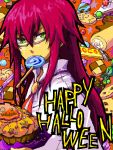  candy glasses green_eyes halloween lollipop male mouth_hold red_hair redhead richter_abend sweets swirl_lollipop tales_of_(series) tales_of_symphonia tales_of_symphonia_knight_of_ratatosk 