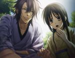  brown_eyes brown_hair hakuouki_shinsengumi_kitan kazuki_yone okita_souji_(hakuouki) yukimura_chizuru 