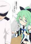  1boy 1girl admiral_(kantai_collection) april_fools commentary_request gobanme_no_mayoi_neko highres kantai_collection translated yamakaze_(kantai_collection) 