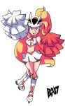  absurdres bigdead93 blonde_hair cheerleader gym_leader highres koruni_(pokemon) midriff navel pokemon pokemon_(game) pokemon_xy pom_poms roller_skates skates skirt 