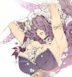  1girl animal_ears breasts bunnysuit camilla_(fire_emblem_if) cleavage fire_emblem fire_emblem_heroes fire_emblem_if hair_over_one_eye hairband hotate_rayan large_breasts long_hair purple_hair rabbit_ears smile solo violet_eyes 
