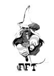  1girl black_mage black_mage_(fft) final_fantasy final_fantasy_tactics gloves hat long_hair monochrome robe solo tsukudani_(coke-buta) weapon witch_hat 