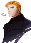  1boy general_hux heart male_focus maronee_san orange_hair portrait simple_background solo star_wars star_wars:_the_force_awakens violet_eyes white_background 