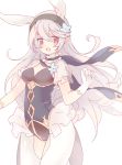  1girl animal_ears blush breasts bunny_tail bunnysuit female_my_unit_(fire_emblem_if) fire_emblem fire_emblem_heroes fire_emblem_if hairband long_hair looking_at_viewer medium_breasts my_unit_(fire_emblem_if) pointy_ears rabbit_ears red_eyes smile solo tail teu_(navy) white_hair 