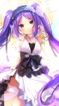  1girl armlet dress euryale fate/hollow_ataraxia fate_(series) hairband highres jewelry long_hair looking_at_viewer necklace purple_hair satoimo_chika sketch solo twintails violet_eyes 