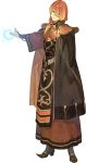  1boy blonde_hair boots capelet circlet fire_emblem fire_emblem_echoes:_mou_hitori_no_eiyuuou full_body hidari_(left_side) low_ponytail luthier_(fire_emblem) male_focus multicolored_hair official_art redhead solo transparent_background two-tone_hair 
