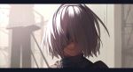  1girl aconitea blindfold close-up face hairband highres lips mole mole_under_mouth nier_(series) nier_automata short_hair silver_hair solo sunlight yorha_no._2_type_b 