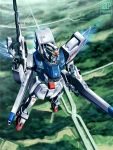  cloud clouds colony_interior f91_gundam gun gundam gundam_f91 mecha shiba_tomori solo weapon 