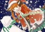 christmas kaenbyou_rin nanami_sano santa_costume touhou twin_braids 