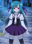  cap hayama_kotono saint_october screencap stitched teal_hair thighhighs 