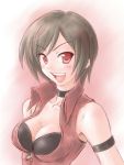  breasts brown_hair cleavage meiko red_eyes satogo short_hair solo vocaloid 