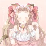  armband bell blonde_hair cat_ears cat_pose child closed_eyes code_geass hairband kl loli long_hair nunnally_lamperouge paw_pose ribbon ribbons tail twintails waitress 