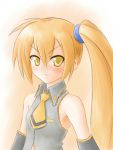  bad_id blonde_hair detached_sleeves long_hair ponytail satogo side_ponytail vocaloid yellow_eyes 