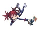  bat_wings demon demon_girl disgaea disgaea_2 elbow_gloves etna gloves nippon_ichi pointy_ears prinny red_eyes redhead skirt succubus tail twintails wings 