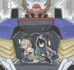  1boy 1girl atra_mixta gundam gundam_barbatos gundam_tekketsu_no_orphans mikazuki_augus 