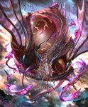  artist_request black_sclera blue_eyes claws clouds crack cygames dragon dragon_horns dragon_wings gold_trim horns jewelry liquid official_art poison ring scales see-through shadowverse shingeki_no_bahamut sky spines venomous_pucewyrm vial wings 
