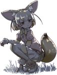  :o animal_ears between_legs blonde_hair brown_eyes clenched_hand dappled_sunlight day extra_ears eyebrows_visible_through_hair eyelashes fennec_(kemono_friends) fox_ears fox_tail full_body fur_trim gloves gradient_hair gradient_legwear grass grey_hair hand_between_legs hand_up highres jitome kemono_friends loafers looking_at_viewer multicolored multicolored_clothes multicolored_hair multicolored_legwear neck_ribbon open_mouth outdoors paw_pose pink_sweater pleated_skirt puffy_short_sleeves puffy_sleeves raised_eyebrows ribbon ritsu_(roboroboro) shoes short_hair short_sleeve_sweater short_sleeves skirt squatting sunlight sweater tail thigh-highs two-tone_legwear white_background white_footwear white_hair white_legwear white_shoes white_skirt yellow_gloves yellow_legwear yellow_ribbon zettai_ryouiki 