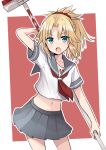  alternate_costume blonde_hair green_eyes long_hair saber_of_red seifuku tagme 