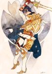  1boy alfonse_(fire_emblem) armor cape fire_emblem fire_emblem_heroes full_body high_heels highres holding holding_sword holding_weapon ichiyou_(kazuha1003) pauldrons shield solo solo_focus sword weapon 