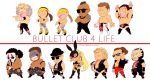  1girl 6+boys adam_cole animal_ears bad_luck_fale belt black_hair blonde_hair bone_soldier boots brown_hair bullet_club cane chase_owens cody_rhodes facepaint facial_hair fingerless_gloves gloves hangman_page hat headband kenny_omega long_hair mask matsu_bomaye matt_jackson multicolored_hair multiple_boys new_japan_pro_wrestling nick_jackson pieter_(njpw) ponytail rabbit_ears short_hair stubble sunglasses takahashi_yuujirou tama_tonga tanga_loa wrestling 