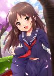  blush brown_eyes brown_hair idolmaster idolmaster_cinderella_girls long_hair seifuku smile tachibana_arisu 