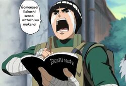  crossover death_note gif naruto parody rock_lee tears 