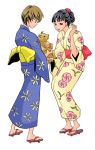  japanese_clothes kimono persona persona_4 satonaka_chie short_hair tomboy 