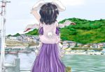  boat bunny_ears carrying inaba_tewi kiriu lowres reisen_udongein_inaba shoulder_carry touhou water wave waving young 