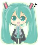  aqua_hair chibi detached_sleeves hatsune_miku kannazuki_yukito long_hair lowres musical_note musical_notes necktie skirt thighhighs twintails vocaloid 