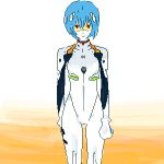  blue_hair lcl lowres neon_genesis_evangelion oekaki pale_skin plugsuit red_eyes short_hair 