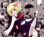  cross dress happy petals ribbon ribbons rumia short_hair touhou yori 