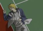  blonde_hair gym_uniform jacket lying male prince_of_tennis sakatsuki short_hair sleeping tennis_no_ouji-sama 