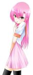  katsura_hinagiku pink_hair school_uniform serafuku thigh-highs thighhighs zettai_ryouiki 