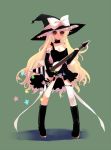  1girl blonde_hair brown_eyes guitar hat instrument kirisame_marisa long_hair panties ribbon ribbons shin_(new) solo star stars touhou underwear witch witch_hat 