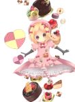  bow bows cake candy checkerboard_cookie cookie food fruit hat heart kosizuku lambdadelta macaron pastry pumpkin pumpkins strawberries strawberry sweets umineko_no_naku_koro_ni 