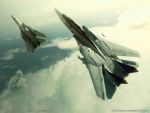  1152x864 ace_combat_5 airplane cloud clouds f-14 fighter_jet game jet missile namco plane sky wardog_squadron watermark 