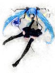  baton blue_eyes blue_hair duca hatsune_miku thigh-highs thighhighs twintails vocaloid zettai_ryouiki 