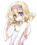  blonde_hair blue_eyes camisole candy flat_chest hairband lollipop lowres mochiki touhou 