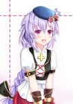  1girl braid four_goddesses_online:_cyber_dimension_neptune hat jewelry long_hair muwa12 necklace neptune_(series) purple_hair pururut smile solo very_long_hair violet_eyes 