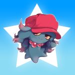  1girl eyelashes ghost_girl hat highres misdreavus pokemon pokemon_(creature) red_hat solo star 
